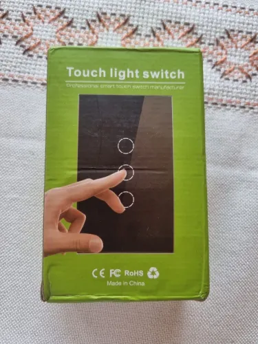 interruptor de luz tátil e inteligente com 3 botões (Touch Light Switch).
