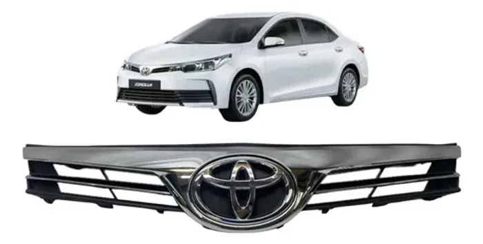Grade Superior Toyota Corolla 2017 A 2019 Original Preto Brilhante