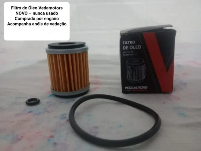 Filtro de Óleo Vedamotors Novo com Anéis de Vedação