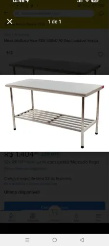 Mesa industrial de inox 