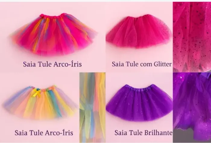 lote de 30 saias de carnaval de tule, tutu novas