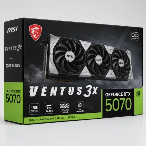Placa de Video MSI Ventus 3X OC NVIDIA GeForce RTX-5070 12GB GDDR7
