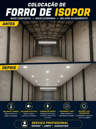 Rebaixamento com forro de Isopor 