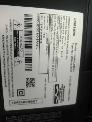 Tv Samsung 49 pol.tela quebrada.