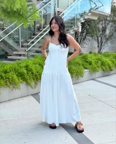 Vestido em linho FARM