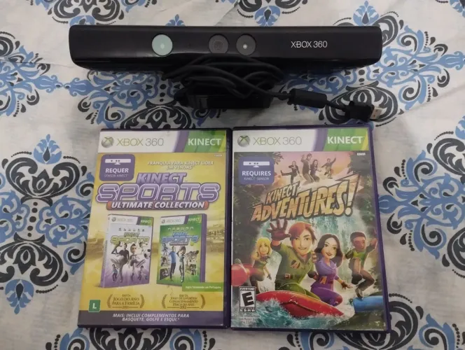 Kinect Xbox 360 com 3 jogos Originais