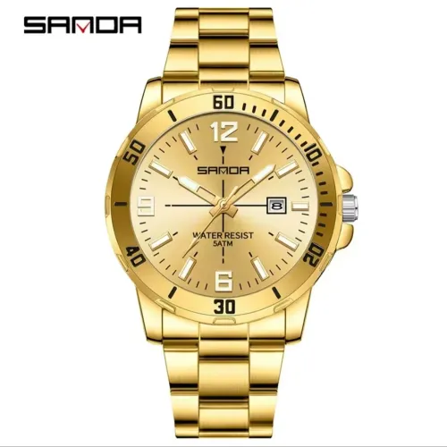 Relógio Masculino SANDA 3265 à Prova D'água Pulseira em Aço