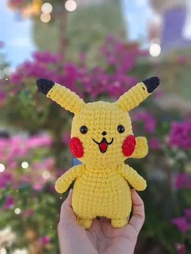 Pikachu Amigurumi pelúcia 