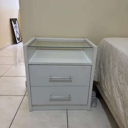 Criado mudo MDF branco
