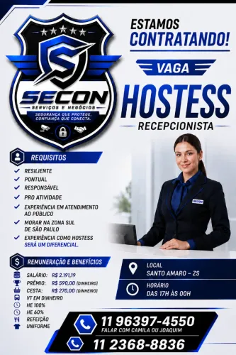 HOSTESS RECEPCIONISTA
