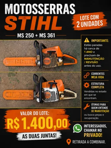 Motosserra 2 unidades