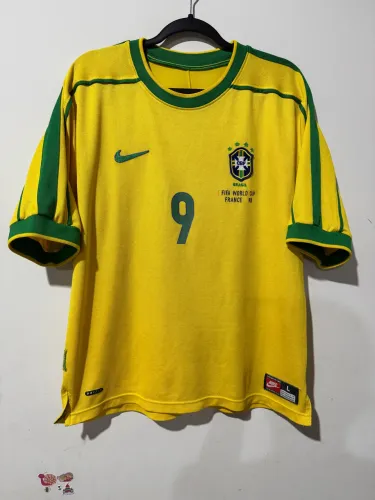 Camisa Brasil copa do mundo 1998 Ronaldo 9 uk