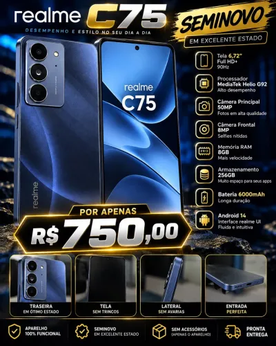 Realme C75 Semi novo