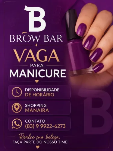 Vaga de emprego em um salão de beleza