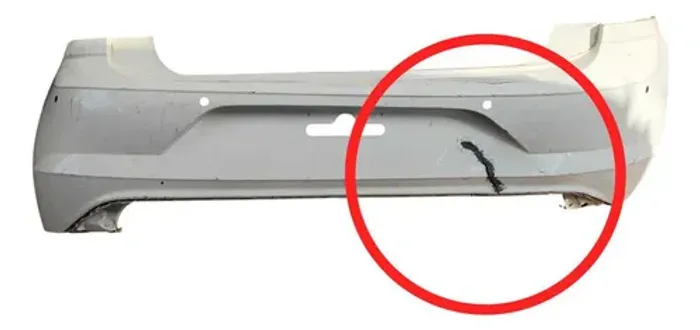 Parachoque Traseiro Volkswagem Polo 2018 2023 Branco Detalhe