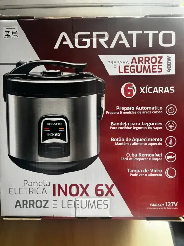 Panela Elétrica de Arroz Agratto PAI6X Visor Vidro ( Novo na Caixa )