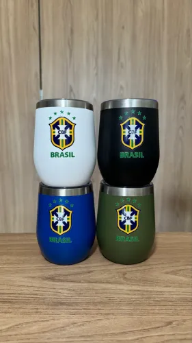 Copo Térmico Cuia Seleção Copa Brasil 360ml