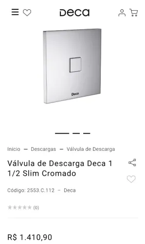 Válvula de descarga novo DECA promoção