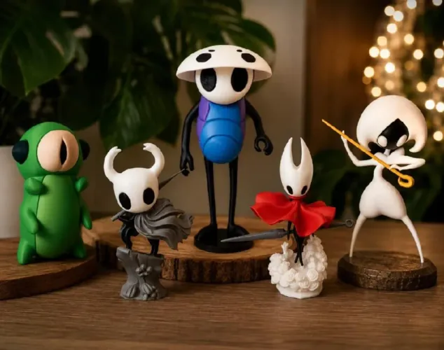 Personagens de Hollow Knight em PLA - Colecionáveis e Decoração Geek