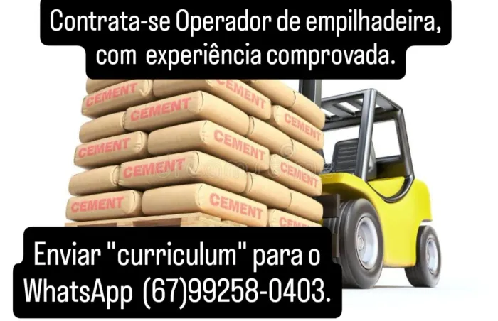 Contrata-se operador de empilhadeira