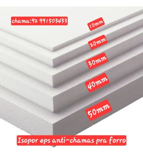 Isopor anti-chamas pra FORRO, LAJE e PAREDE