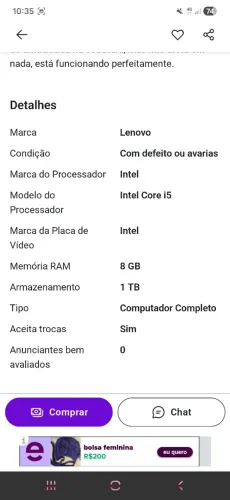Notebook lenovo