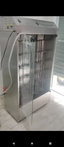 Máquina de frango elétrica e a gás