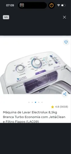 Maquina de lavar 8,5kg nova