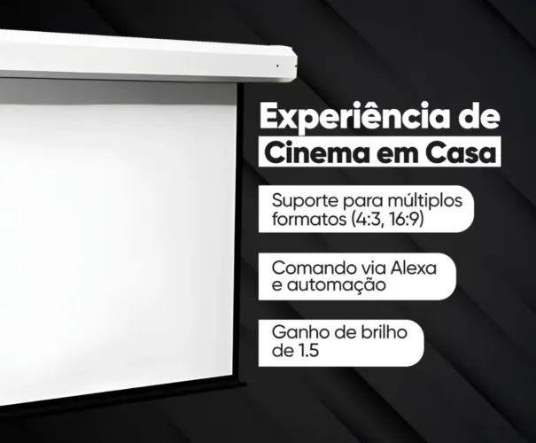 Tela projetor elétrica 120 polegadas