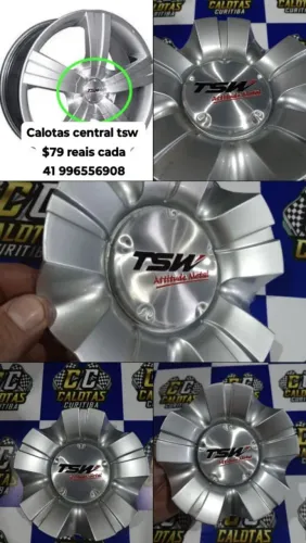 Calota TSW para roda de liga leve $79 reais cada . Calotas Curitiba 