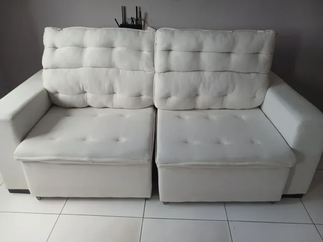 VENDO SOFÁ LINDISSIMO e elefante WHITE/BEJE