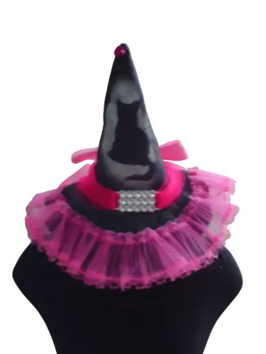 Enfeite Tiara com Chapéu de Bruxa