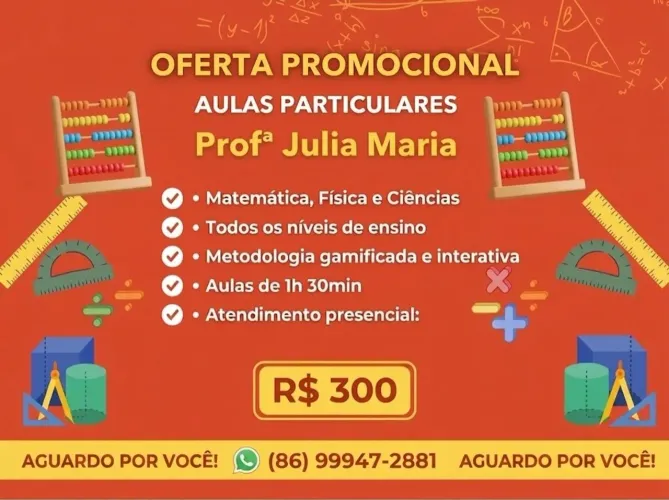 PROFESSOR (a) PARTICULAR - MATEMÁTICA E FÍSICA