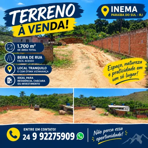 Terreno no Inema em Paraíba do Sul