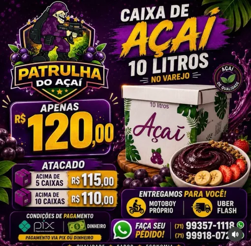 Caixa de açaí 