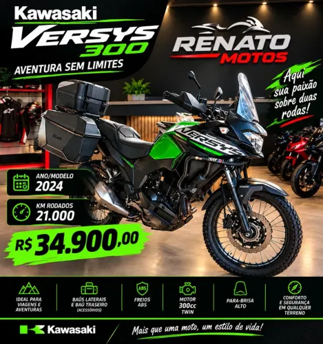 Kawasaki Versys-X 300 2024 + acessórios 