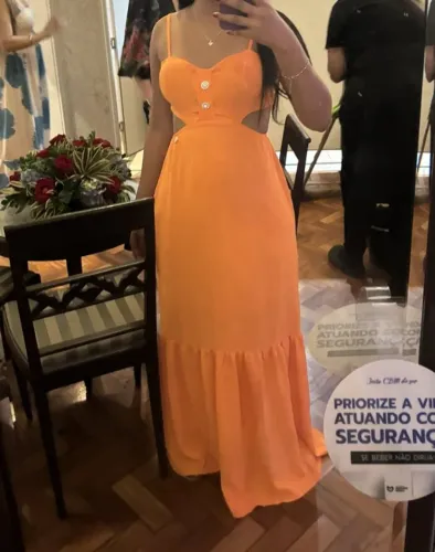 Vestido Laranja De festa