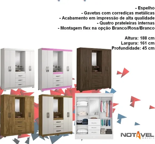 Quarto roupeiro guarda roupas