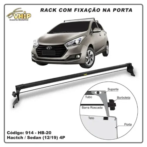 Rack de Teto P/ Todos os Carro - Aço - Palio / Uno / Gol / Kwid