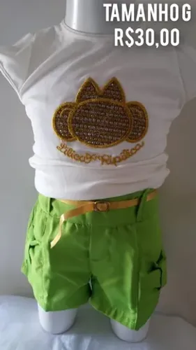 Conjunto infantil veste de 2 a 4 anos preço promocional 