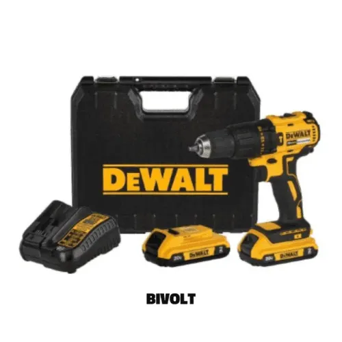 furadeira martelete de 13mm DeWalt DCD7781D2 20V com maleta de transporte 110V/220V