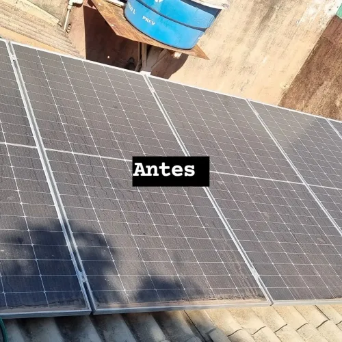 Limpeza de placa solar 