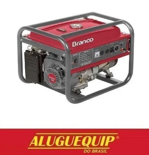 Gerador De Energia Branco B4T-8000 A Gasolina Partida Manual Bivolt