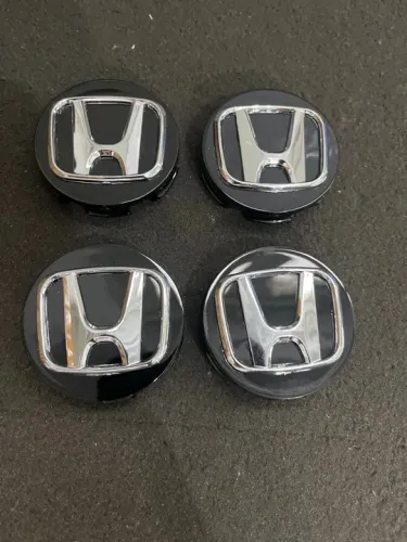 jogo de calota central Honda 58mm Preta.
