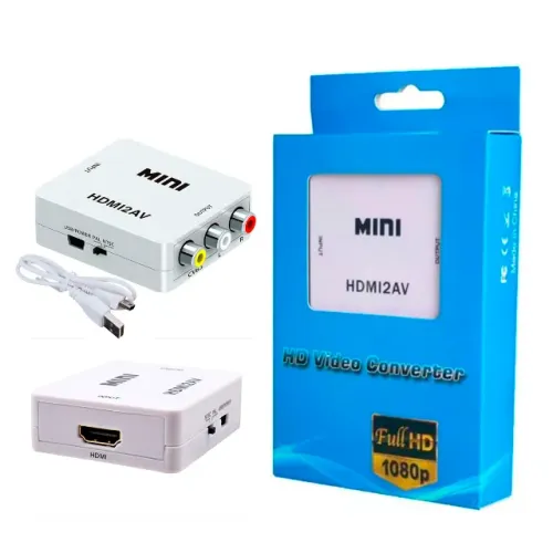 Conversor Hdmi Para AV (Rca) 1080p Full HD Hdmi 2AV