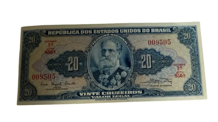 Cédula 20 Cruzeiros 1a.estampa Série 856a (Flor de estampa)