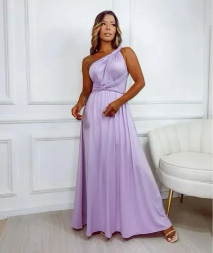 Vestido multi verso lilás