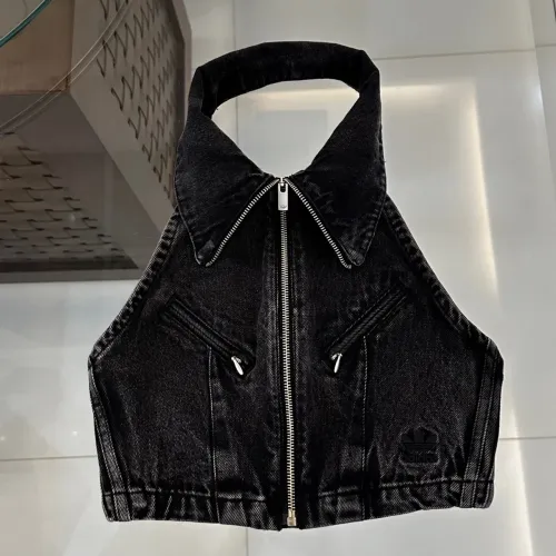 Blusa Top Cropped Adidas Originals Jeans Preto  