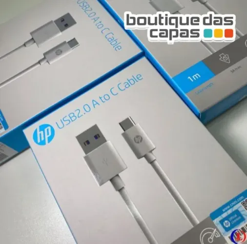 Cabo usb tipo c HP Dhc-tc100 3A 1 metro Original iphone 15 16 17 PRO MAX samsung motorol