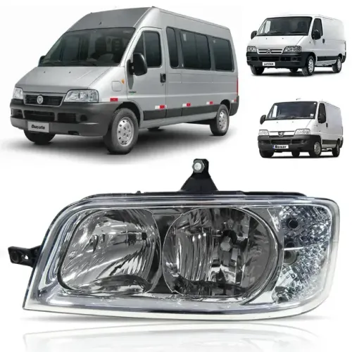 FAROL LADO ESQUERDO FIAT DUCATO PEUGEOT BOXER CITROEN JUMPER 2006 A 2017
